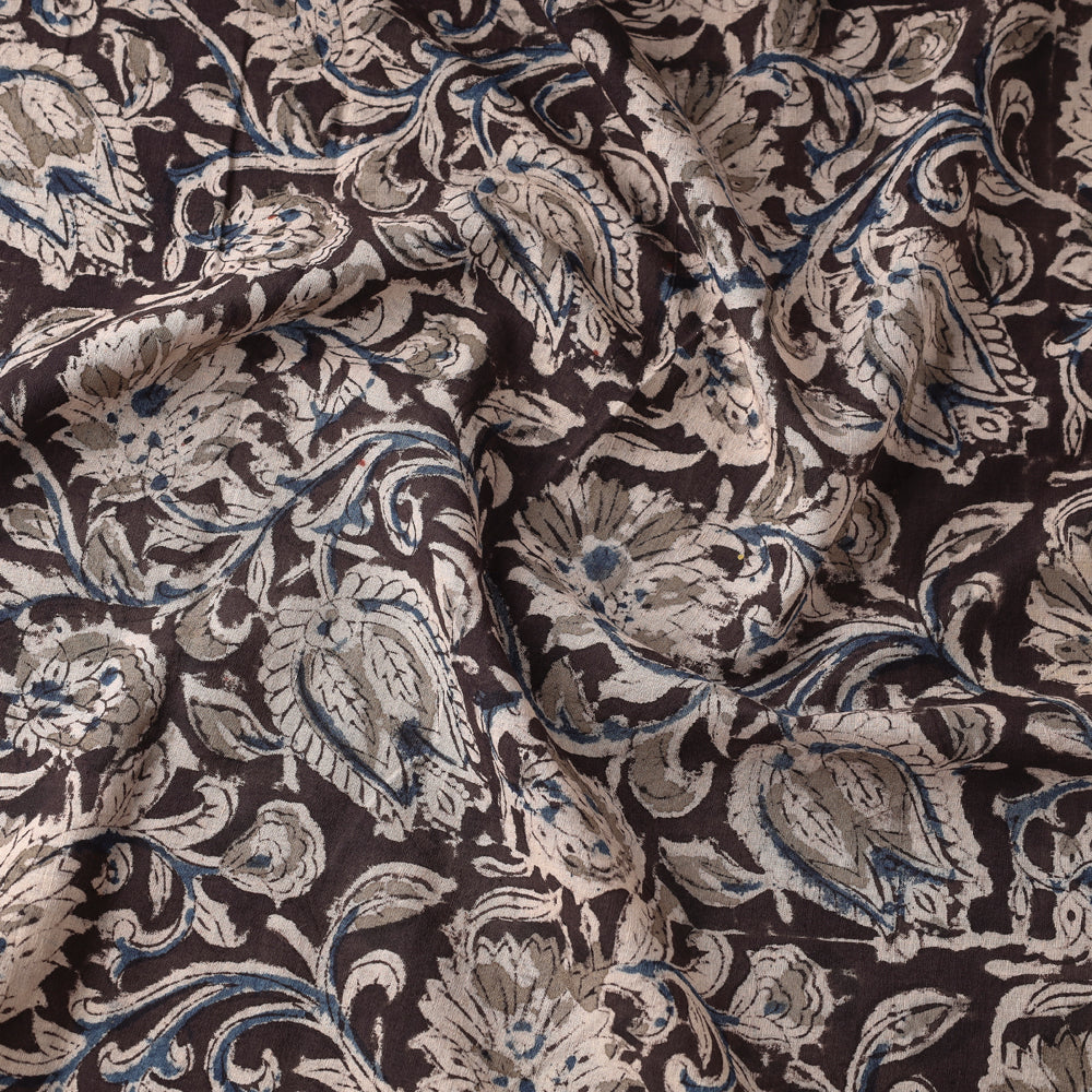Brown - Kalamkari Block Printed Cotton Fabric