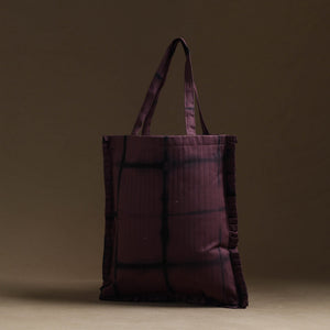 Brown - Handcrafted Cotton Frill Jhola Bag 04
