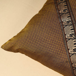 Brown - Khun Weave Cotton Cushion Cover (16 x 16 in)