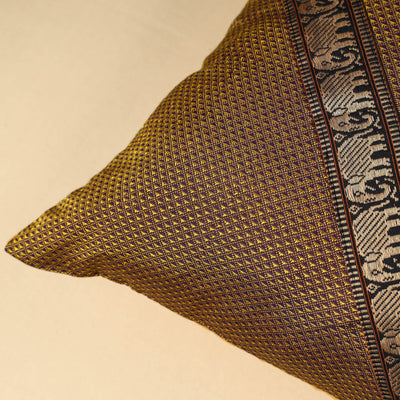 Brown - Khun Weave Cotton Cushion Cover (16 x 16 in)