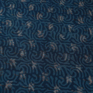 Blue - Akola Print Pure Wool Handloom Precut Fabric (1.5 Meter) 14