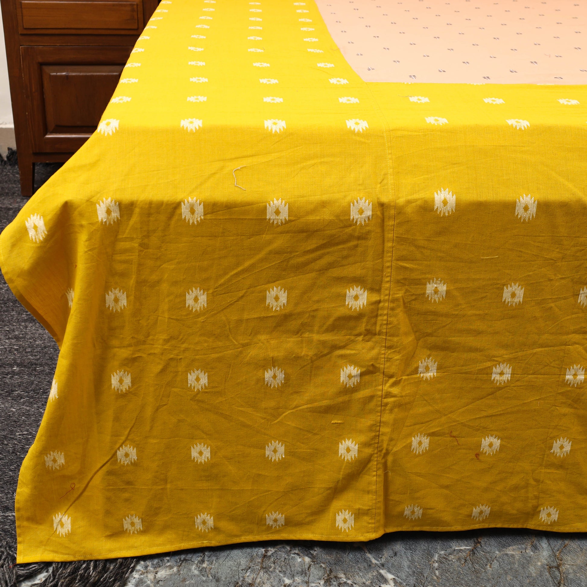 Patchwork Cotton Double Jacquard Bedsheet Set 09