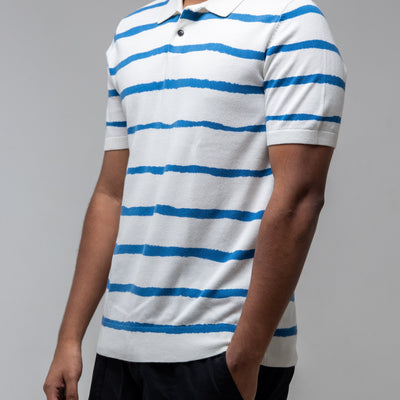 Ted Baker Painted Stripe Knitted Polo Shirt