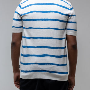 Ted Baker Painted Stripe Knitted Polo Shirt