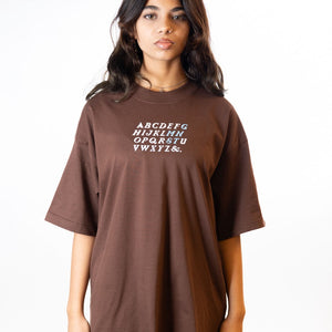 LETTERING IN BROWN