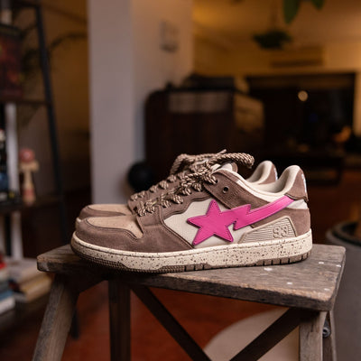A Bathing Ape Bape SK8 Sta #6 Brown Pink