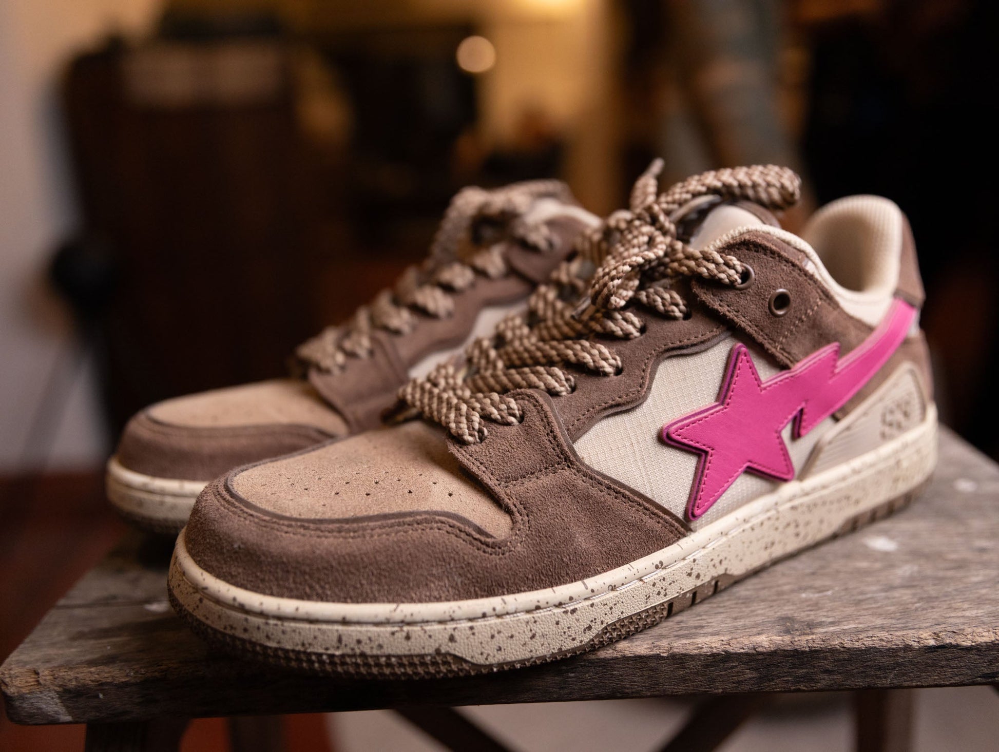 A Bathing Ape Bape SK8 Sta #6 Brown Pink