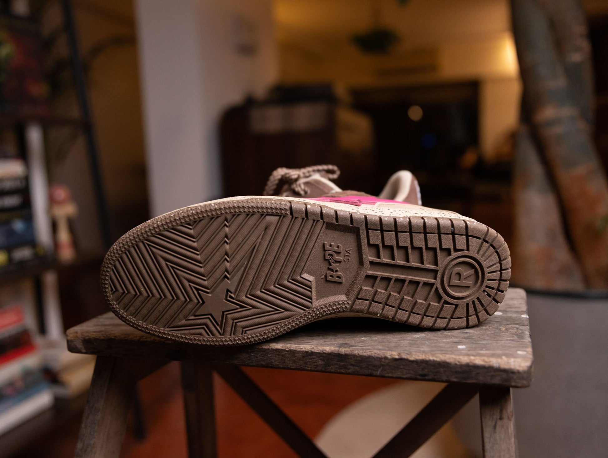 A Bathing Ape Bape SK8 Sta #6 Brown Pink