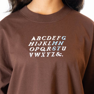 LETTERING IN BROWN