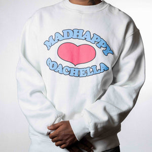 Coachella Mad Happy Sweatshirt - White