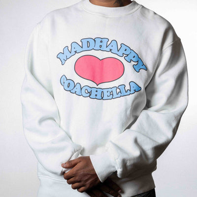 Coachella Mad Happy Sweatshirt - White