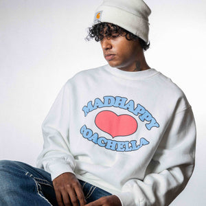 Coachella Mad Happy Sweatshirt - White
