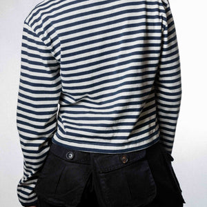 CDG Striped Long Sleeve Top - Navy & White
