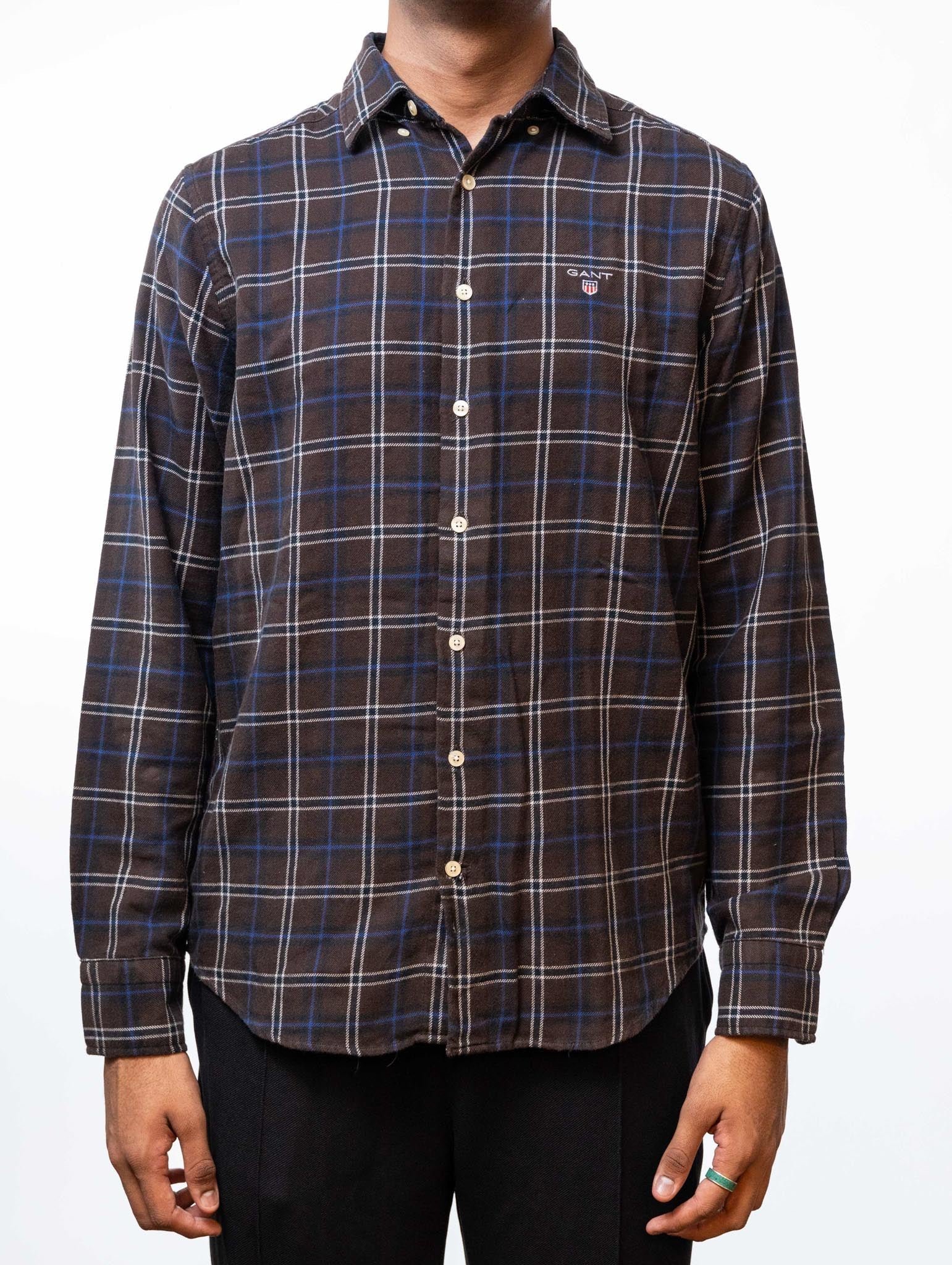 Gant Men Green Checkered Button Down Shirt