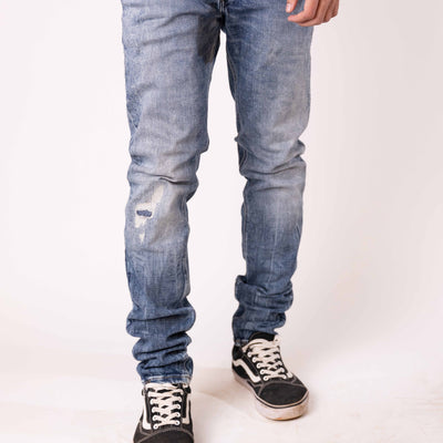 Diesel Buster Tapered Fit Regular Waist Coated Jeans