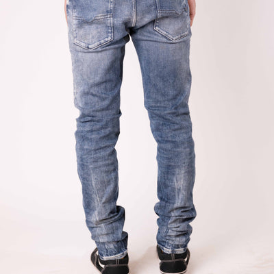 Diesel Buster Tapered Fit Regular Waist Coated Jeans