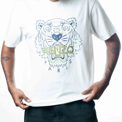 Kenzo Men's Green Black Tiger T-Shirt
