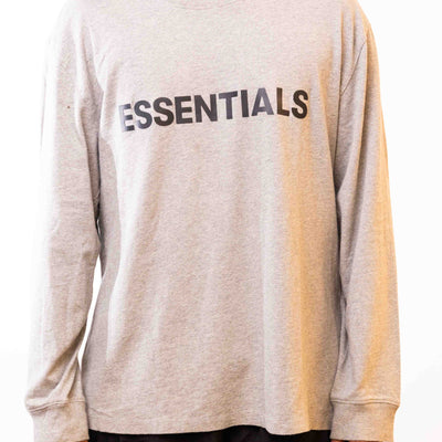 Fear Of God Essentials Boxy Long Sleeve T-Shirt Grey