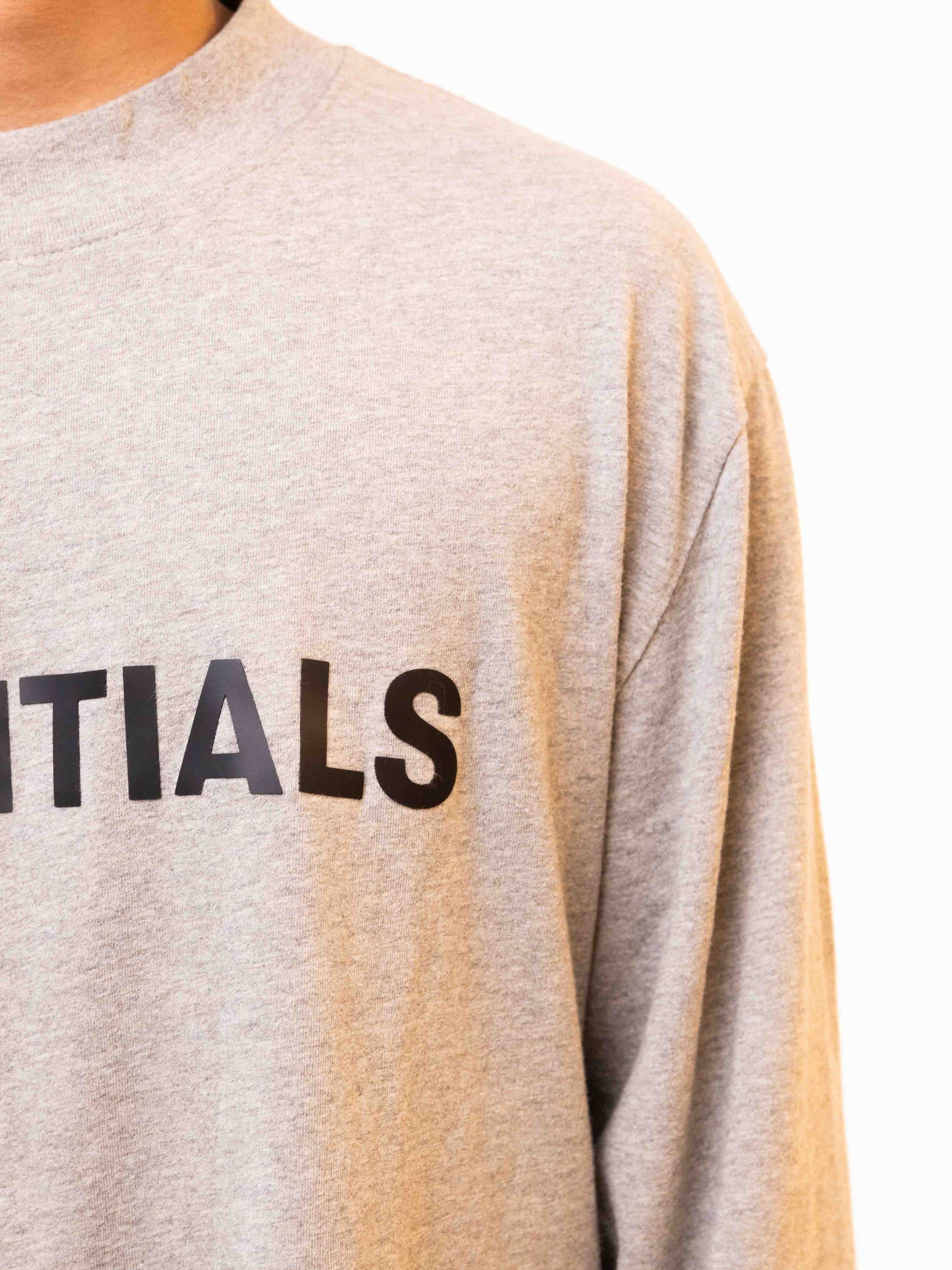 Fear Of God Essentials Boxy Long Sleeve T-Shirt Grey