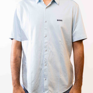 Hugo Boss Baby Blue Short Sleeve Shirt