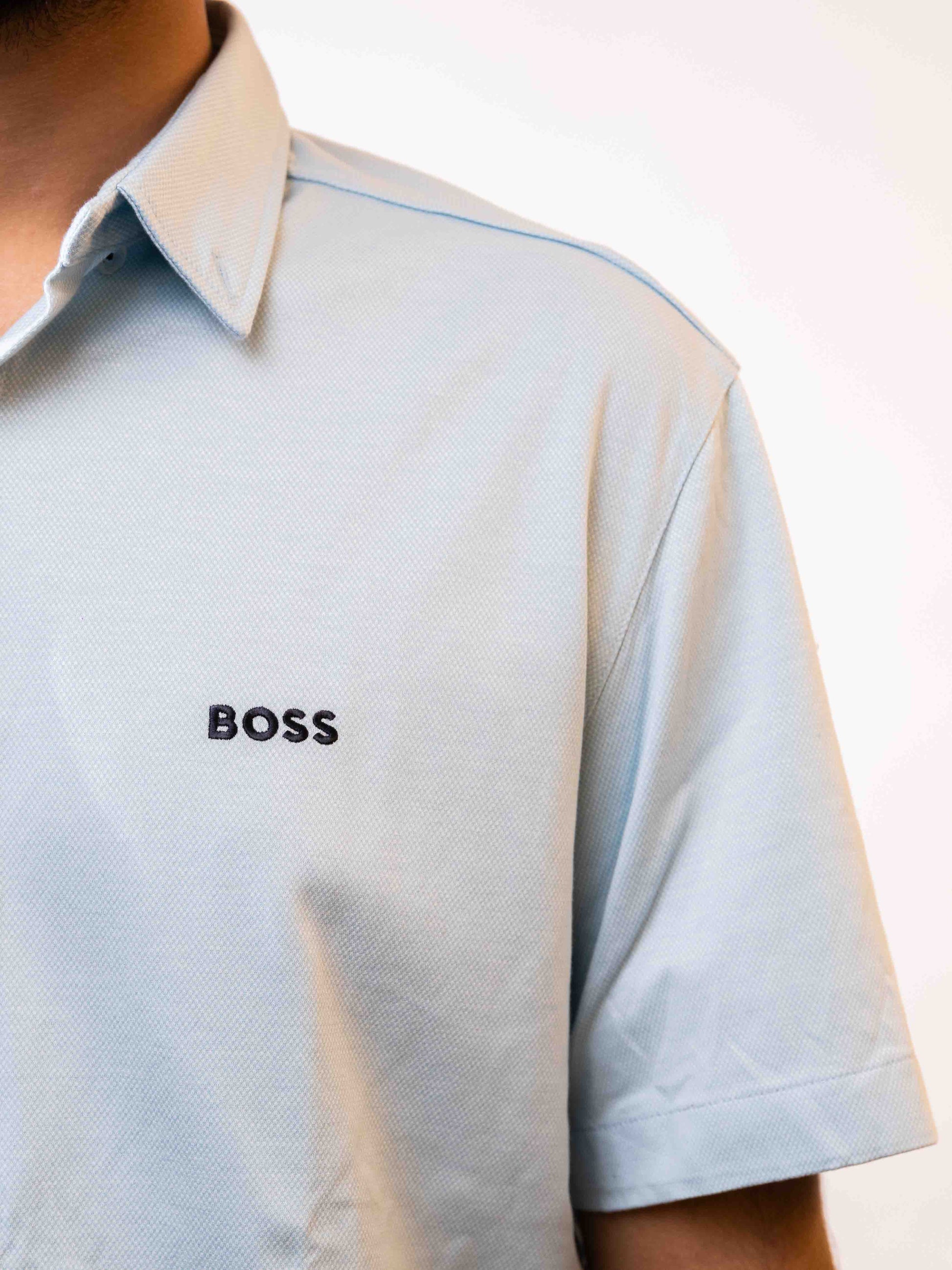 Hugo Boss Baby Blue Short Sleeve Shirt