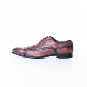 Dolce & Gabbana Brown Leather Brogue Lace Up Derby
