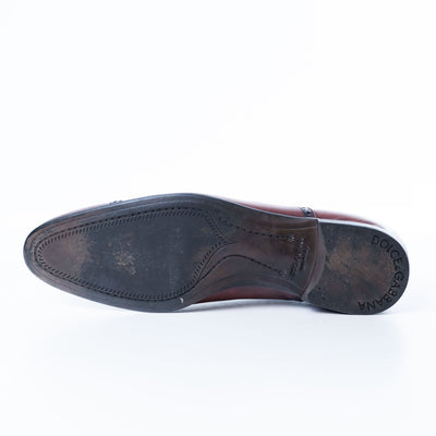 Dolce & Gabbana Brown Leather Brogue Lace Up Derby