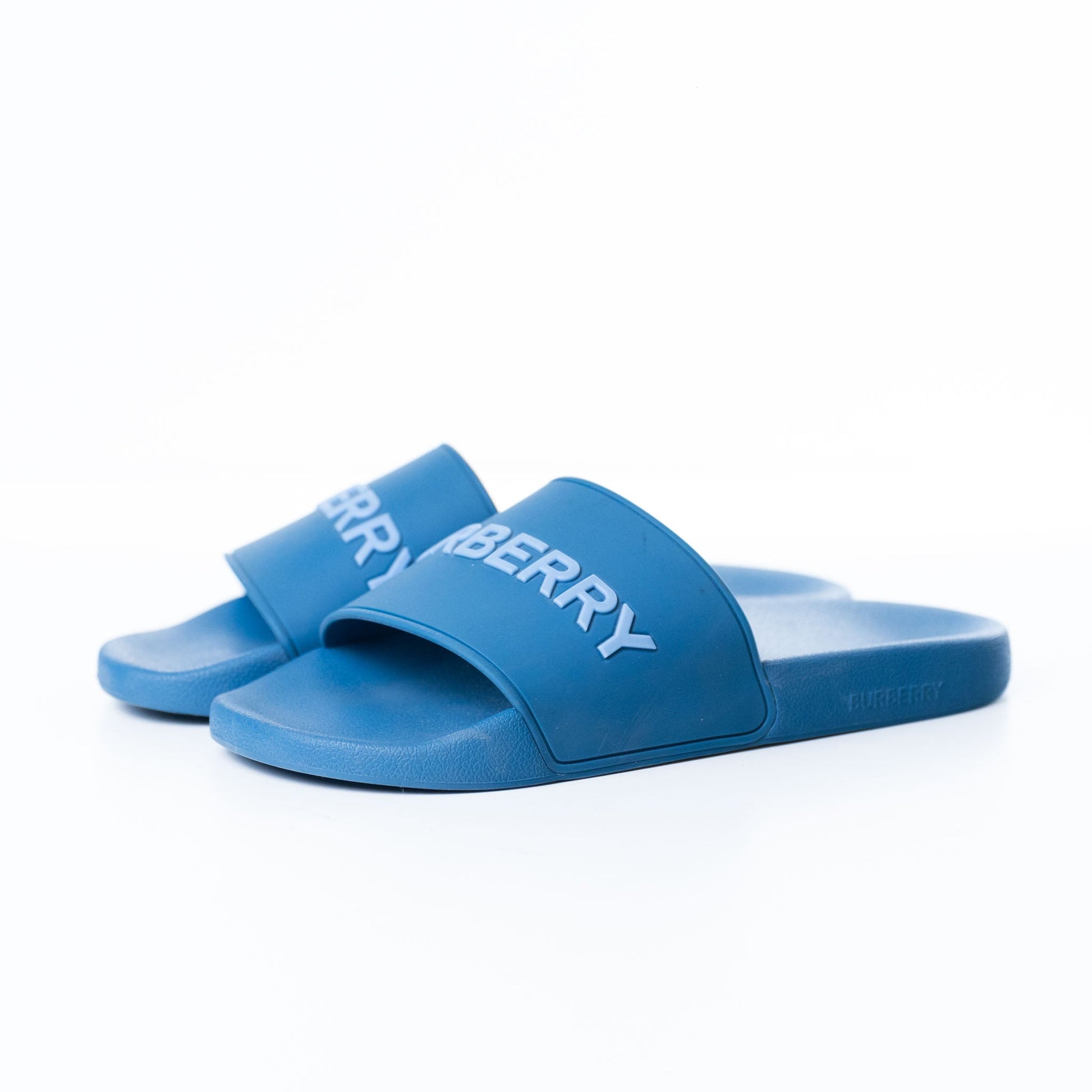 Burberry Logo Slides Blue