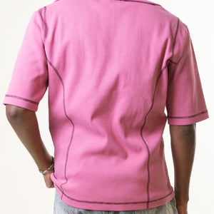 Dhruv Kapoor Pink Zipper Tshirt