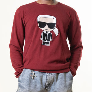 Karl Lagerfeld Maroon Sweater