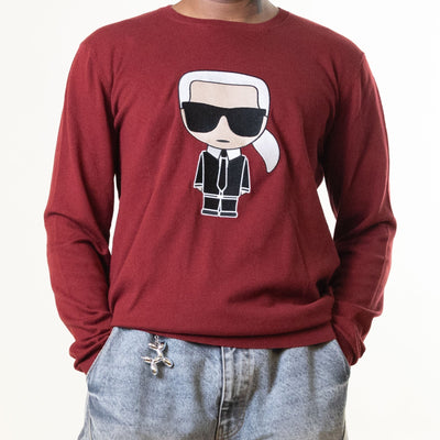Karl Lagerfeld Maroon Sweater