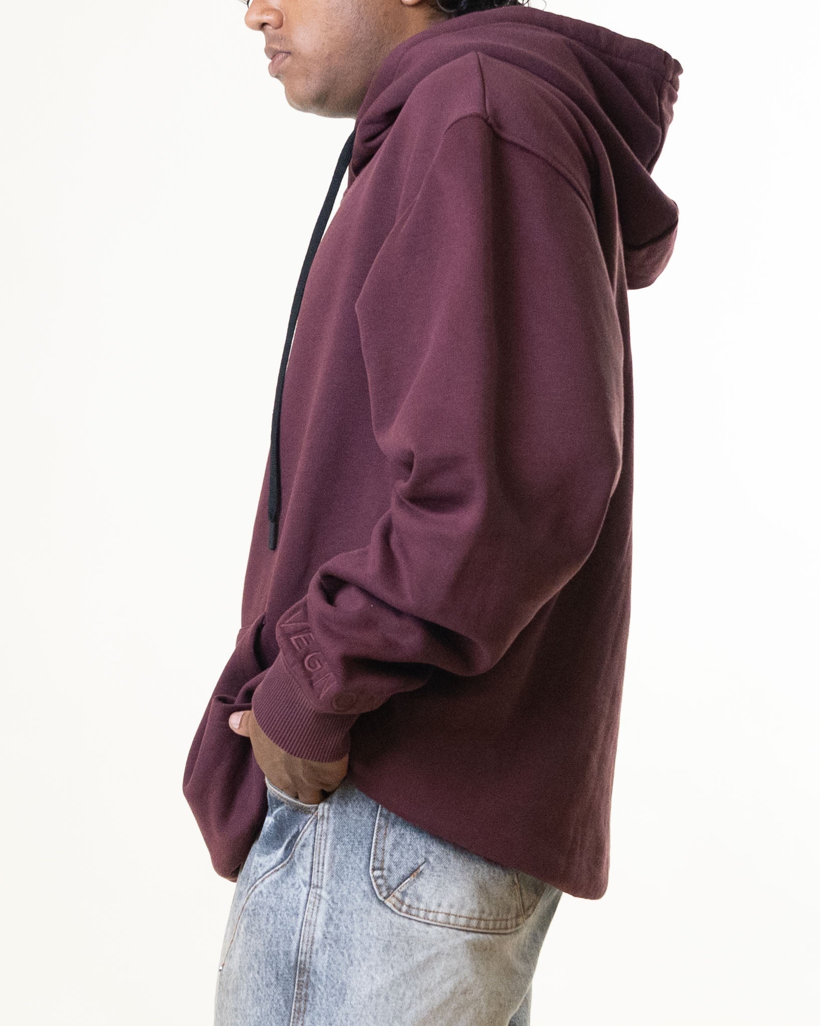 VegNonVeg Burgundy Hoodie & Sweatpants Set