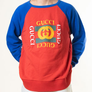 Gucci Red & Blue Raglan Sleeves Tshirt