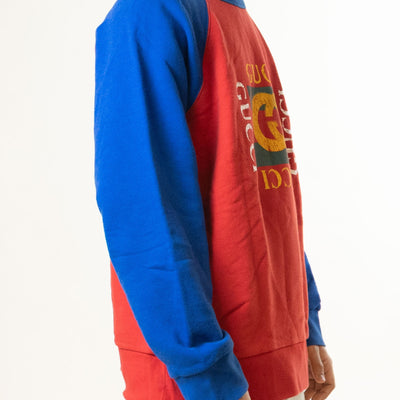 Gucci Red & Blue Raglan Sleeves Tshirt