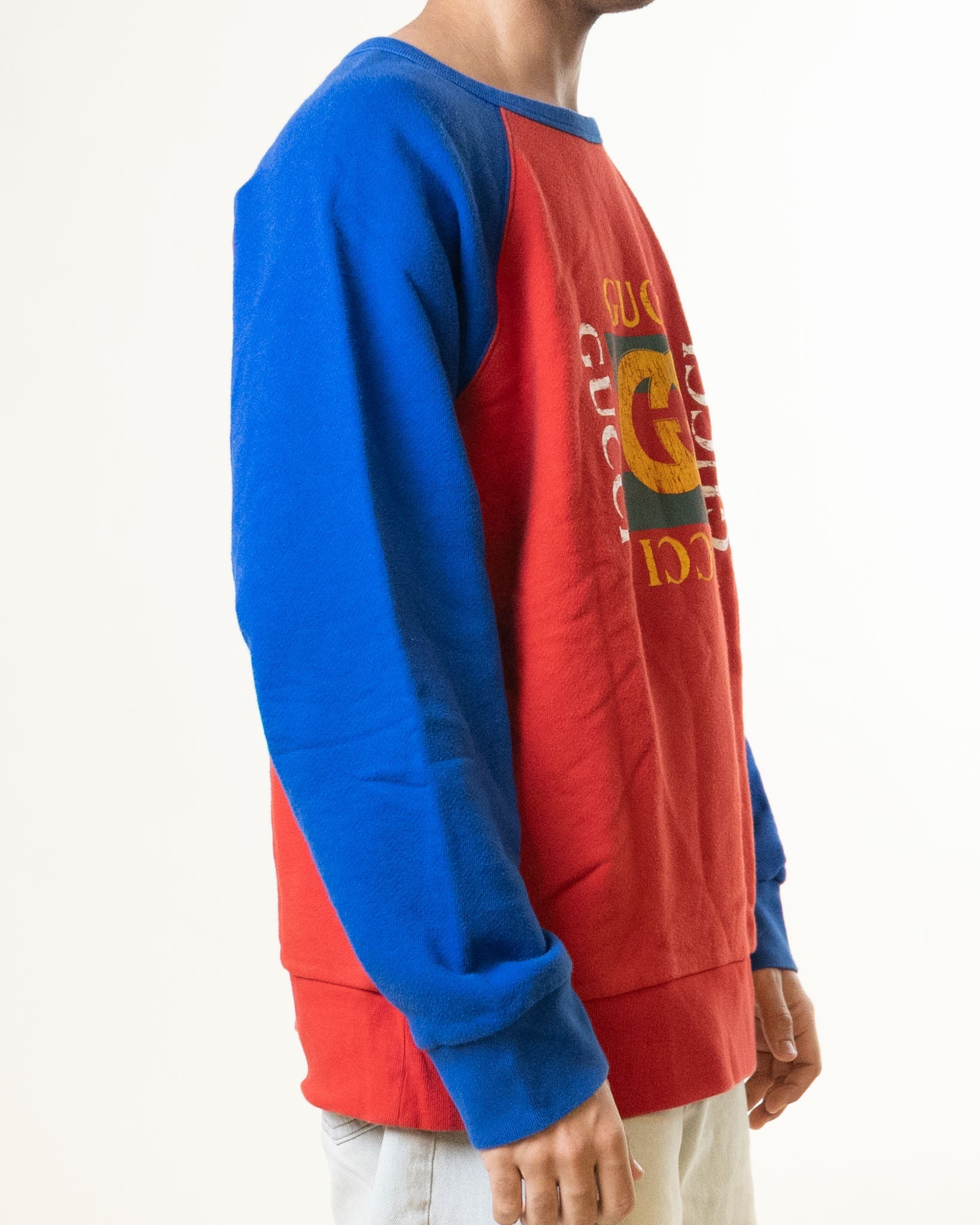 Gucci Red & Blue Raglan Sleeves Tshirt