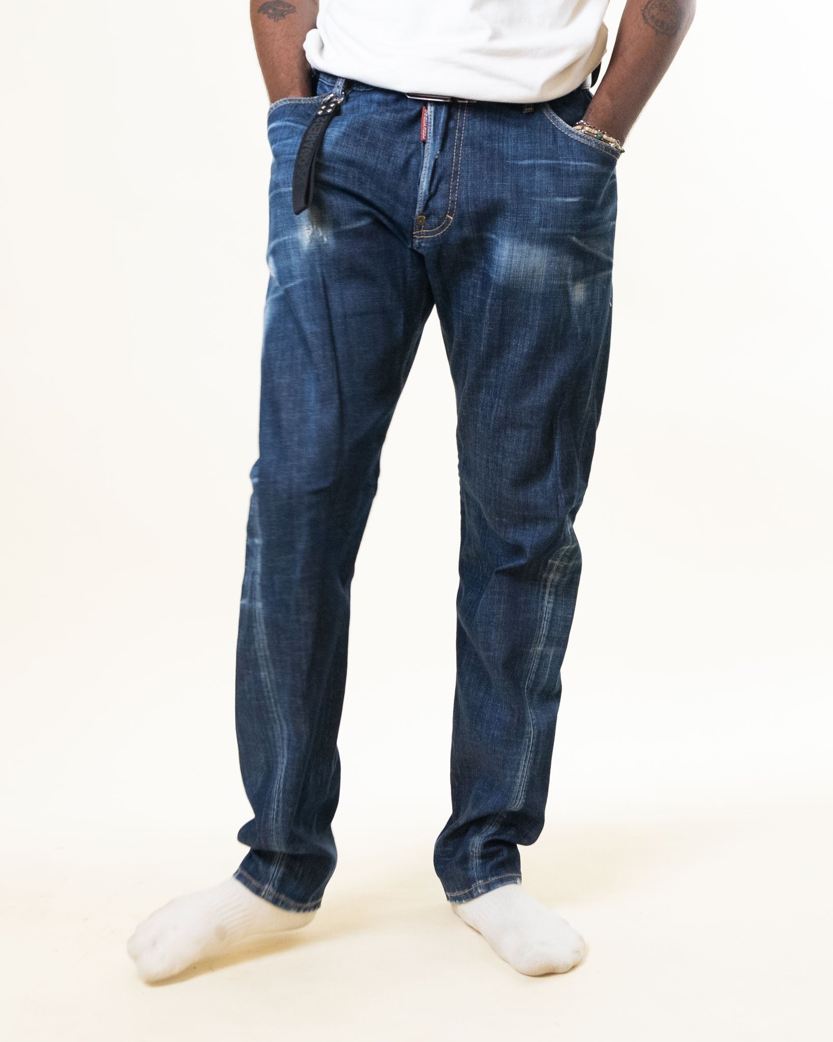 Dsquared Blue Torn Denim