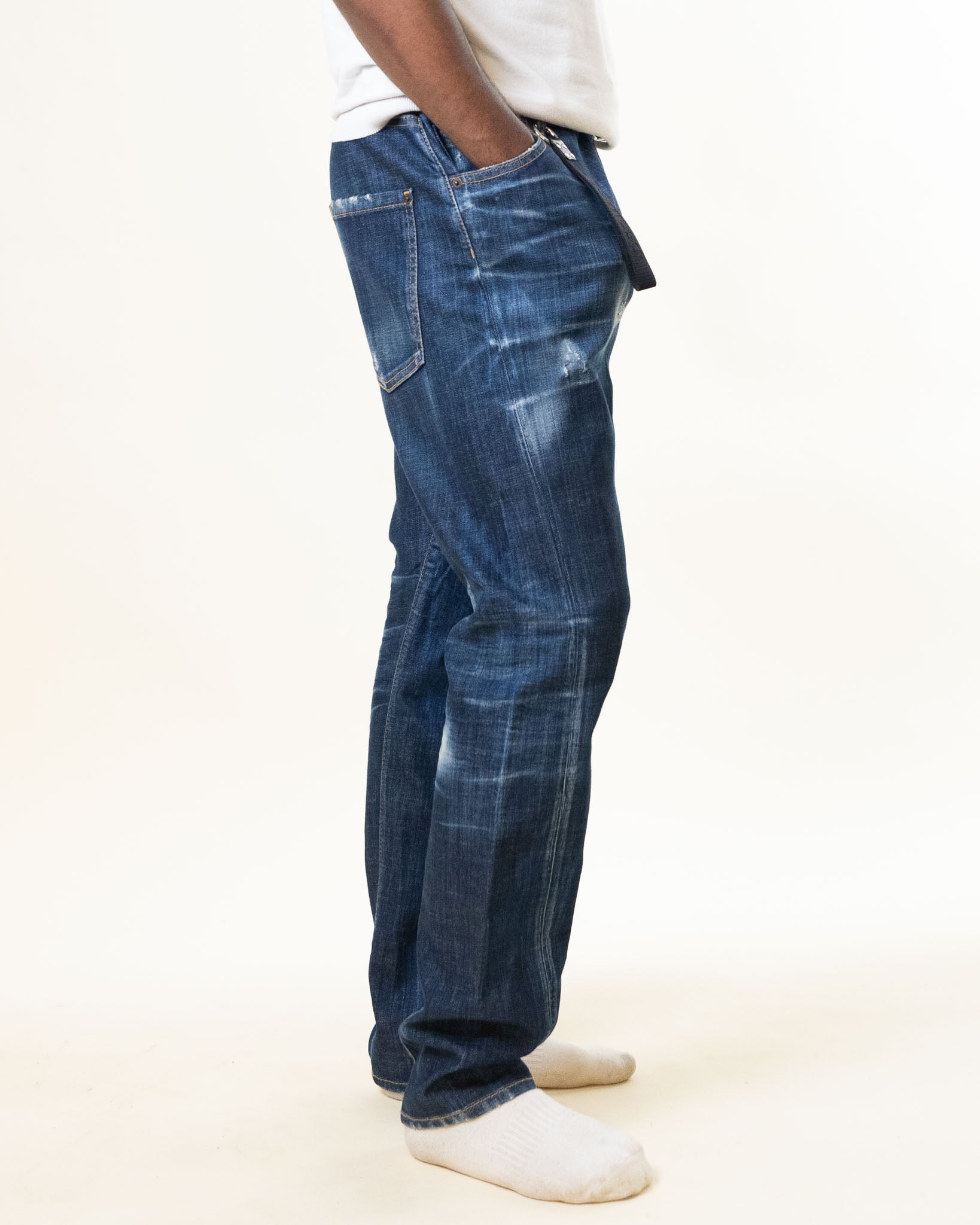 Dsquared Blue Torn Denim