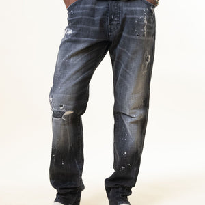 Dsquared Grey Paint Splatter Denim
