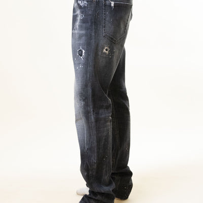 Dsquared Grey Paint Splatter Denim