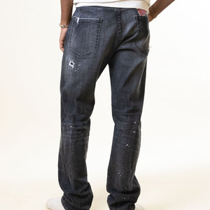 Dsquared Grey Paint Splatter Denim