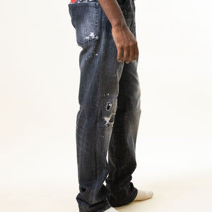 Dsquared Grey Paint Splatter Denim