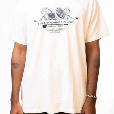 Givenchy White Floral 'Studio Homme' T-Shirt