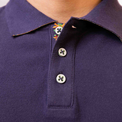 Robert Graham Polo Deep Purple Embroidered Short Sleeve T-Shirt
