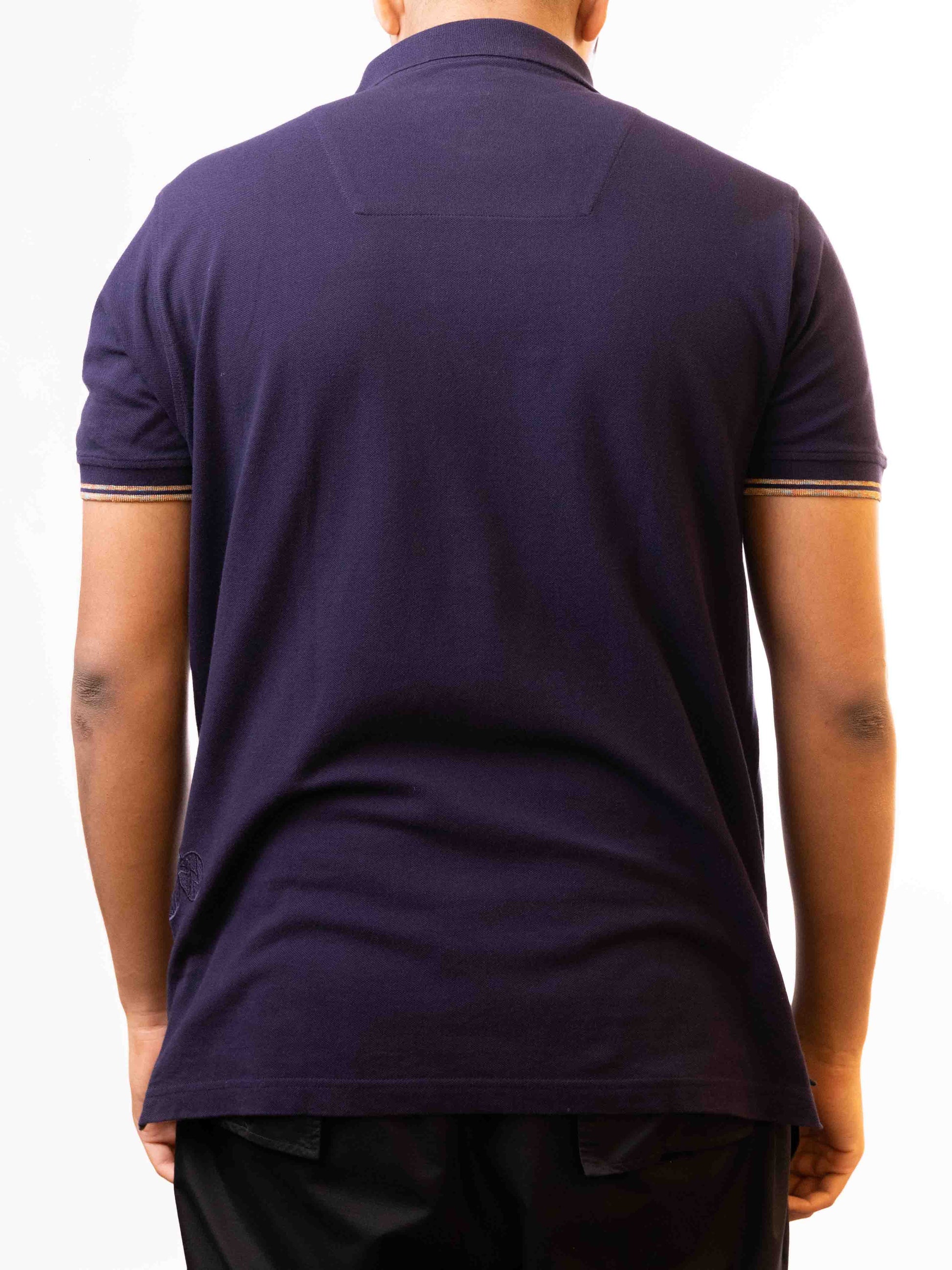 Robert Graham Polo Deep Purple Embroidered Short Sleeve T-Shirt