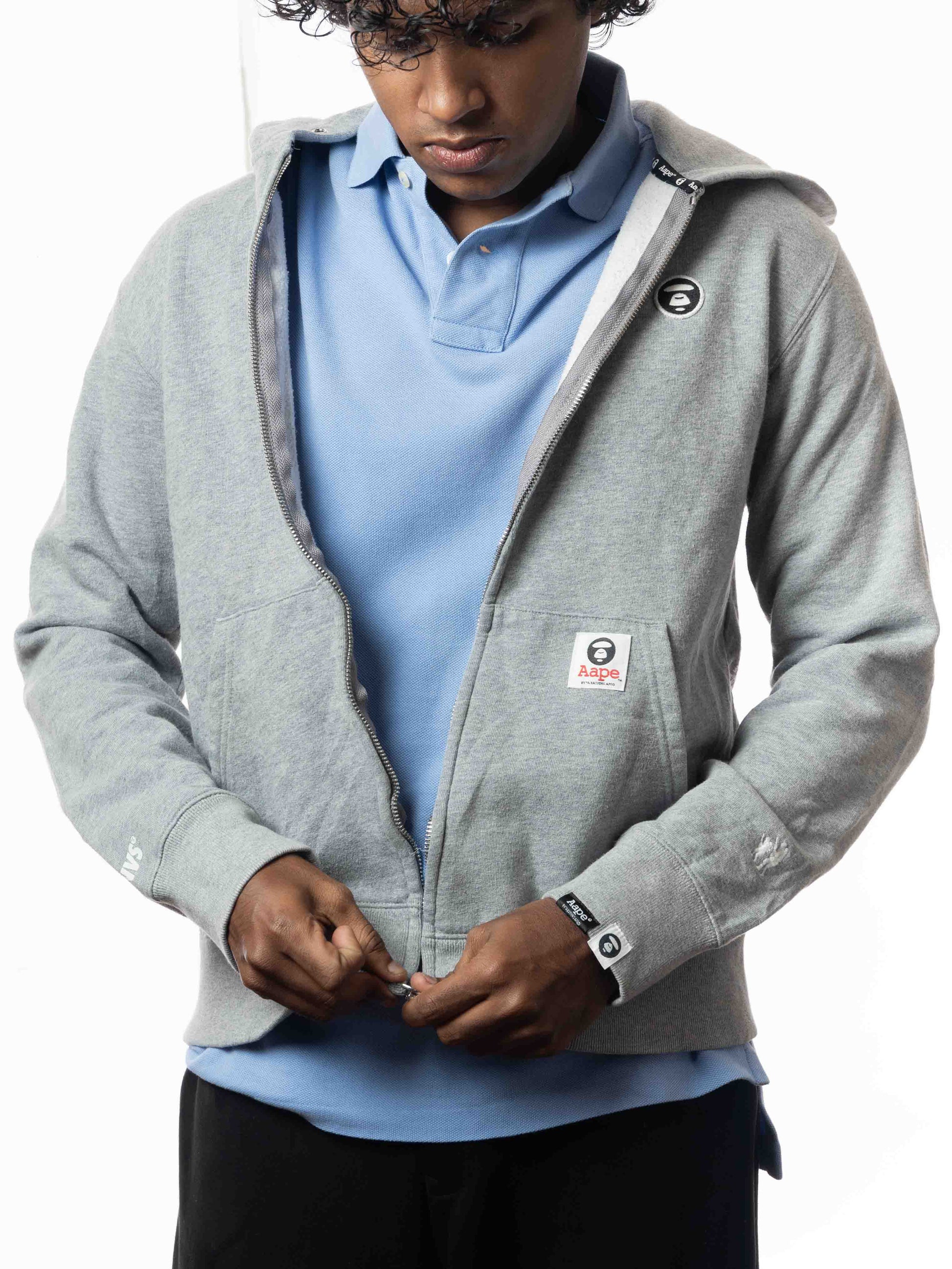 Aape By A Bathing Ape Grey Hoodie