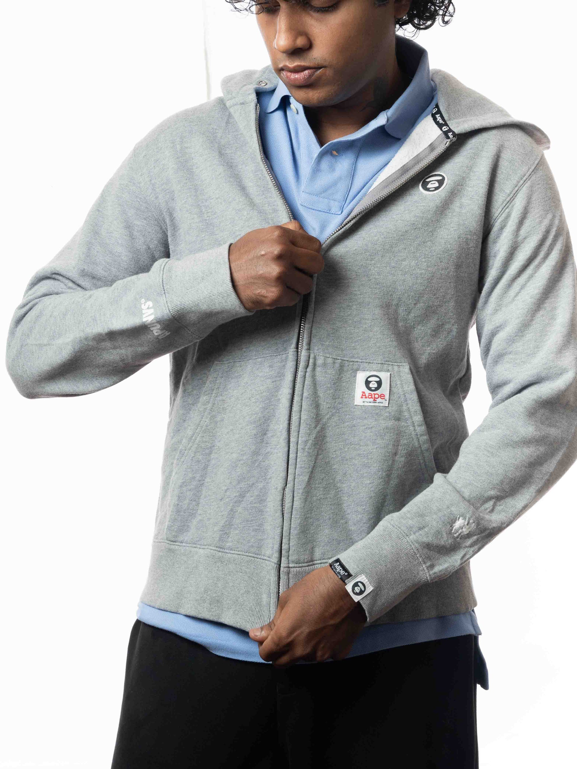 Aape By A Bathing Ape Grey Hoodie