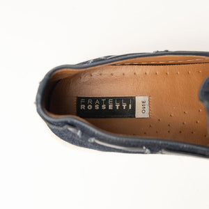 Fratelli Rossetti Blue Slip-On Shoes With Fringed Detail