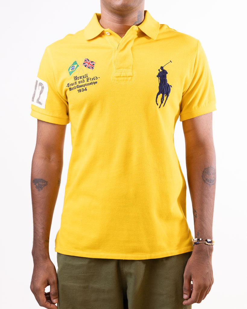Ralph Lauren Track & Field Polo T-Shirt - Brazil Yellow