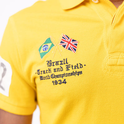 Ralph Lauren Track & Field Polo T-Shirt - Brazil Yellow