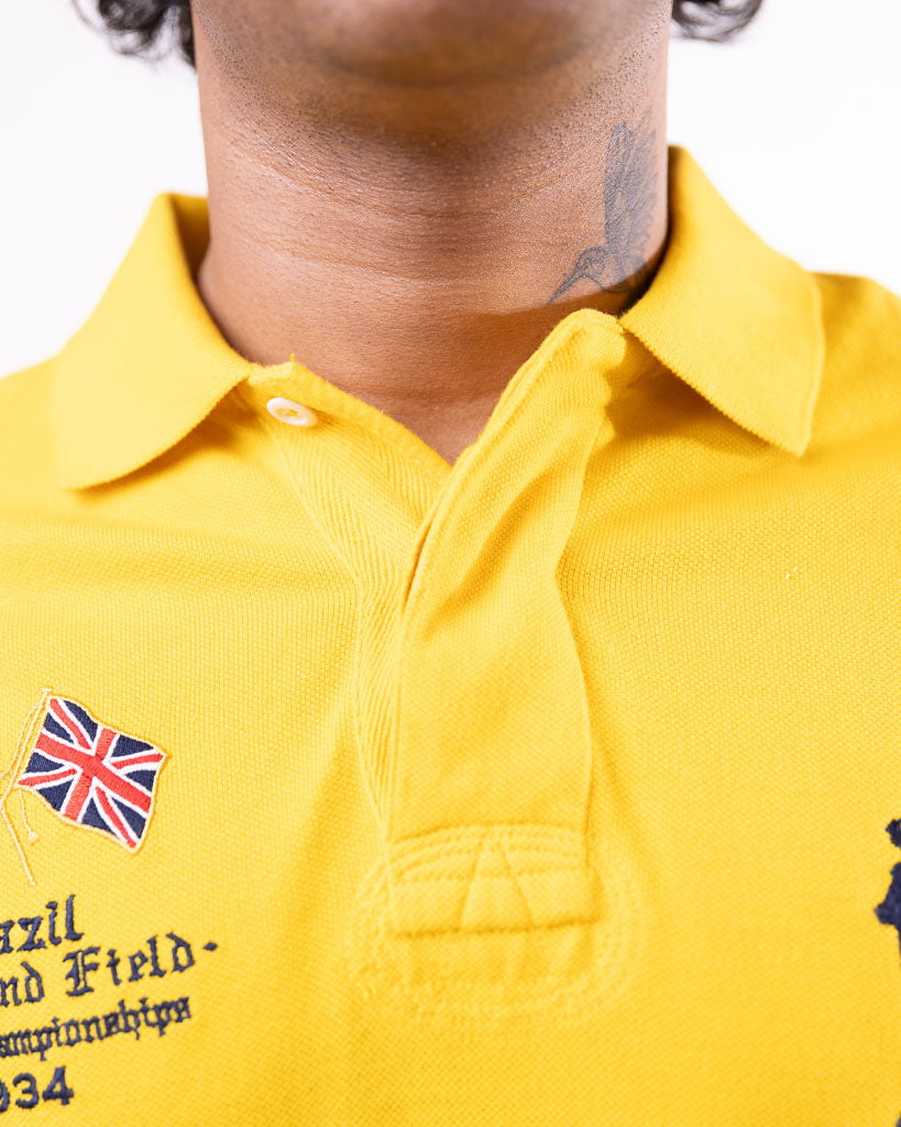 Ralph Lauren Track & Field Polo T-Shirt - Brazil Yellow